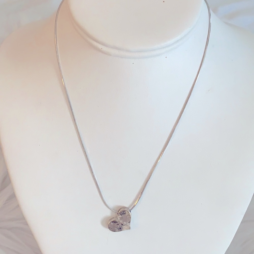 925 Sterling Silver heart Pendant Necklace